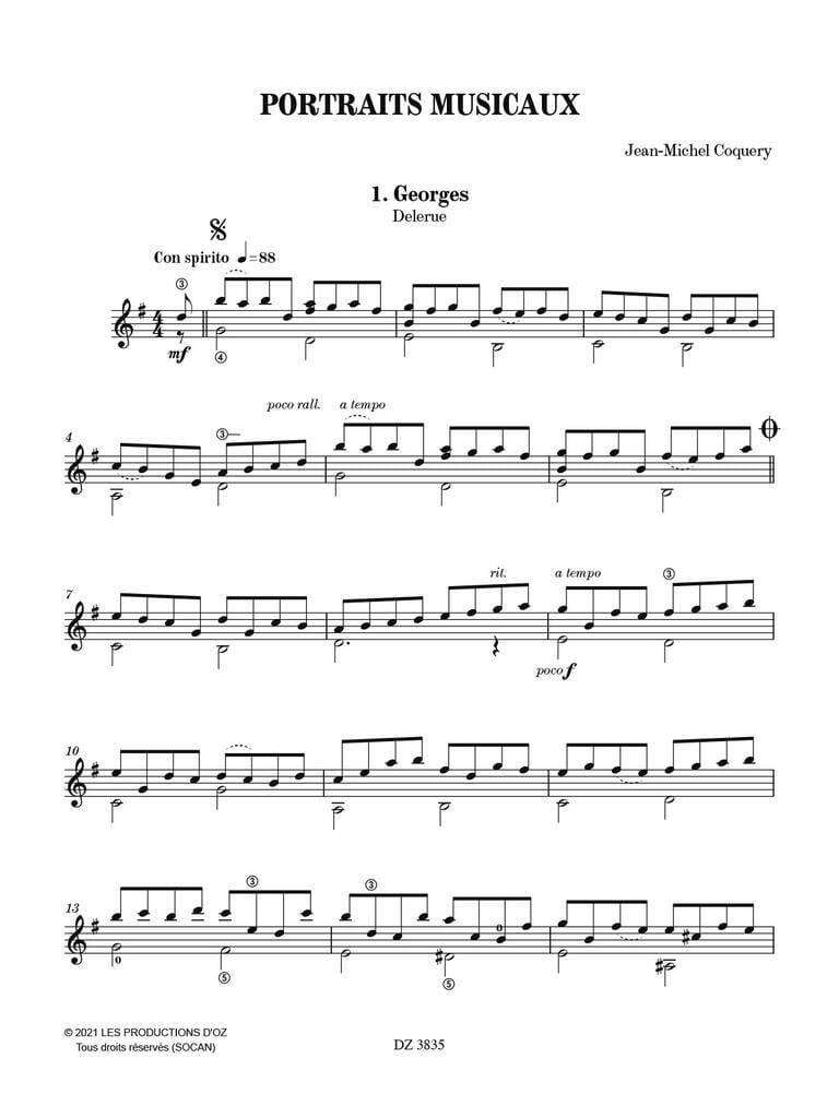 Portraits Musicaux, Vol. 1